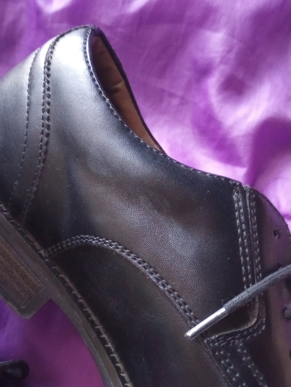 George Black Leather Cap-Toe Derby Shoes